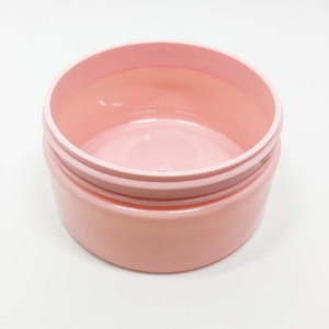 100ml 200ml 250ml 300ml Hot Sale <b>Empty</b> Large Round Body Cream PET Container Pink Plastic <b>Jar</b> Cosmetic with Pink Screw Lid - Product Image 3