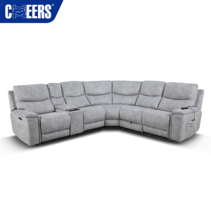 MANWAH CHEERS Nieuwe Design Woonkamerbanken Waterdichte Stof Elektrische Relaxfauteuil Hoekbank <span class=keywords><strong>Massage</strong></span> en Opbergfunctie - Product Image 2