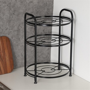 Modern Kitchen Rectangle Storage Towel <b>Rack</b> Standing Type Double Tier Stainless Steel Waterproof Household Floor <b>Rack</b> - Product Image 3