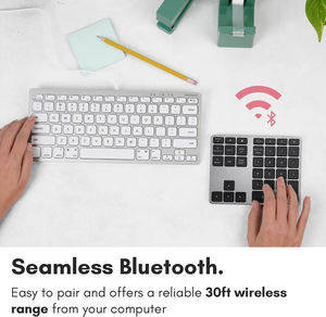 Clavier numérique sans fil rechargeable portable et fin pour la comptabilité financière, 35 touches ABS, clavier numérique Bluetooth pour ordinateur portable - Product Image 2