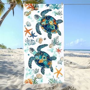 Serviette de plage à séchage rapide, personnalisée, impression par sublimation double face, recyclée, sans sable, avec logo pour les vacances - Product Image 1