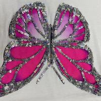 Patchs en sequins 3D de haute qualité, papillon, alphabet, cœur, fleur, pour vêtements et chapeaux, design de mode