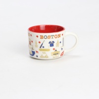 Collection de souvenirs touristiques personnalisés de Boston, États-Unis, design de la ville, petite tasse à vin en céramique, verre à shot