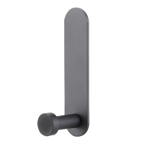 Gancho para colgar sin taladro, autoadhesivo, de aleación de aluminio, de un solo gancho, para armario, baño, entrada, cocina. - Product Image 1