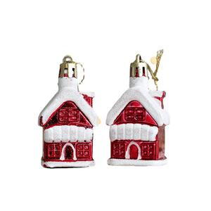 Nouvelles décorations de Noël : Bonhomme de neige, petit pendentif pour sapin, cabane du Père Noël, fournitures d'arrangement de décorations suspendues - Product Image 5