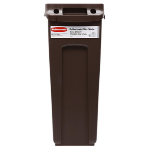 Cestino per Rifiuti Rubbermaid Slim Jim 60 L Marrone per Uso Commerciale - Product Image 2