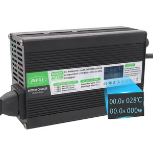 库存快速调度29.4V 10A锂电池充电器，带Oled数字显示，适用于7S 25.9V锂电池24v电池充电器