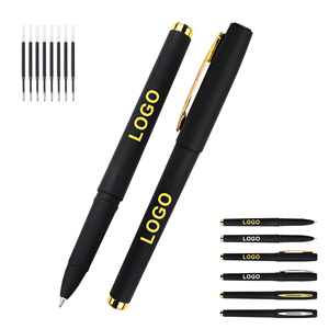 Novelty Office Business Signature Black Classes Gel Ink <b>Pen</b> With Custom Logo Print Blue Black Ink Writing for Manufacture Gift - Product Image 3
