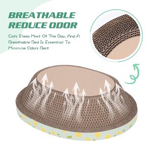 Fantasioso Scratching Board per gatti di colore bianco fresco giocattolo da Skateboard per la macinazione degli artigli realizzato in cartone di carta resistente - Product Image 3