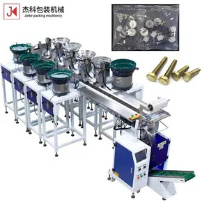 JIEKE New type automatic bolt nut hardware fastener screw packaging pack wrapping machine Screw Packaging Pack Wrapping Machine