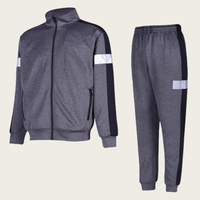 Ensemble de survêtement personnalisé pour homme, vêtements de sport, fabricant OEM, veste et pantalon de sport noirs, streetwear, tenue d'entraînement, fournisseur en gros