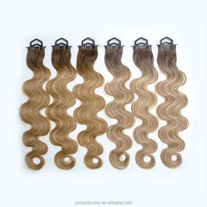 Extensions de cheveux vierges humains blonds européens de qualité supérieure 2026, double épaisseur, invisibles, à bandes adhésives longues en PU sans couture - Product Image 5