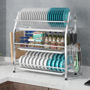 Escurridor de Platos de Acero Inoxidable 304 con Bandeja, Escurridor de Platos de Múltiples Niveles, Organizador de Almacenamiento de Cocina, Apto para Lavavajillas - Product Image 2