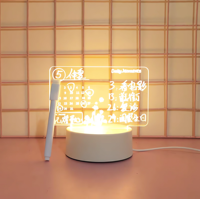 Lámpara de Noche Inteligente 3D con Decoración LED, Lámpara de Ilusión Óptica con Bolígrafo Gratis, Tablero de Mensajes Creativo, Lámpara de Noche