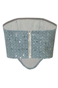 Nuova primavera ed estate nuova vendita calda europa e gli stati uniti moda Denim con paillettes spalancate petto pantaloni larghi - Product Image 3