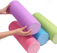 Rodillo de espuma para masaje muscular de espalda al por mayor, columna de Yoga hueca EVA, rodillo de ejercicio colorido, equipo de gimnasio