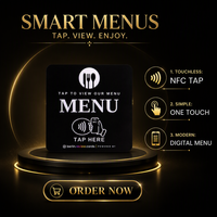 بطاقة قائمة الطعام الأكريليكية بتقنية NFC الأكثر مبيعًا، بطاقة NFC لمراجعات جوجل للمطاعم والحانات