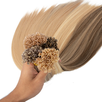 Vente en gros Extensions européennes U-Tip à la kératine Double étiré pré-collé Remy Hair Salon de coiffure de qualité russe Extension de cheveux humains