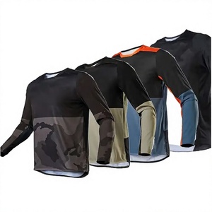 เสื้อเจอร์ซีย์ปั่นจักรยานแบบสั่งทำพิเศษ แขนยาว สำหรับแข่งรถบนภูเขา ระบายอากาศได้ดี พิมพ์ลายแบบ Heat-Transfer ประดับด้วยลูกปัด - Product Image 4