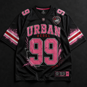 Camiseta de Fútbol Americano Personalizada de Manga Corta con Estampado Urbano, Ropa Deportiva Hip Hop para Fanáticos del Equipo - Product Image 2