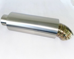 Turn Down Dolphin Muffler Acero inoxidable Universal 3,5 "Entrada 4,0" Salida - Product Image 1