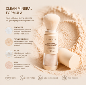ETRUN Private Label <strong>SPF</strong> 50 Mineral Sunscreen <strong>Powder</strong> Broad Spectrum Lightweight No Card UV Protect Skin Oil Control Makeup <strong>Powder</strong> - Product Image 3