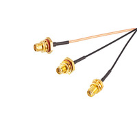 Câble adaptateur coaxial SMA mâle personnalisé vers UFL avec câble d'antenne RG1.13 en cuivre + PVC de 15 cm