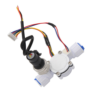 Sensor Aliran 4-in-1 Pabrik OEM untuk Pemantauan Aliran dengan Tekanan Air, Suhu, TDS, Sambungan 3/8 untuk Mesin Keg Bir 0.5-6LPM