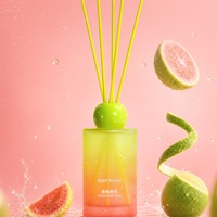 Direct Factory Supply Fruitgeurende Rietdiffuser met Verloopkleurige Matte Glazen Pot en Rietenstokjes, Aangepaste Geur voor Huishoudelijk Gebruik