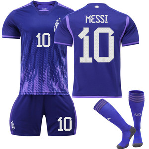 Maillots de football sublimés pour la Coupe du Monde : Argentine Messi N°10, Brésil Neymar, France Mbappé, Portugal – Hauts et shorts imprimés - Product Image 4