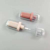 Forme de capsule vide de conteneur de tube de brillant à lèvres en plastique transparent de haute qualité avec bouchon à vis pour cosmétiques