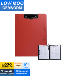 Portapapeles Plegable A4 con Clips Metálicos Dobles Horizontales y Verticales, Portapapeles Plegable de 360 Grados con Soporte para Bolígrafo - Product Image 1
