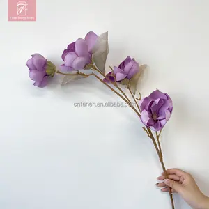 Искусственный шелк с одним стеблем фиолетовая Роза для свадьбы, украшения дома, вечеринки, свободный цветок