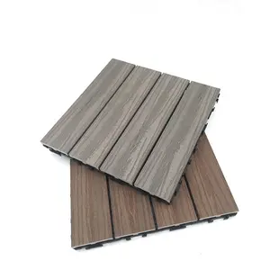 Veranda Solid WPC Terrace WPC Flooring Outdoor WPC Floor Panel Interlocking Patio Deck Tiles