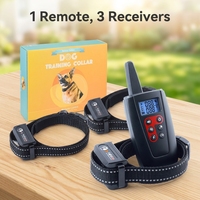 Hundehalsband mit Wiederaufladbarem Lithium-Akku, Wasserdichtes Anti-Bell-Trainingshalsband aus Kunststoff mit Taschenlampe