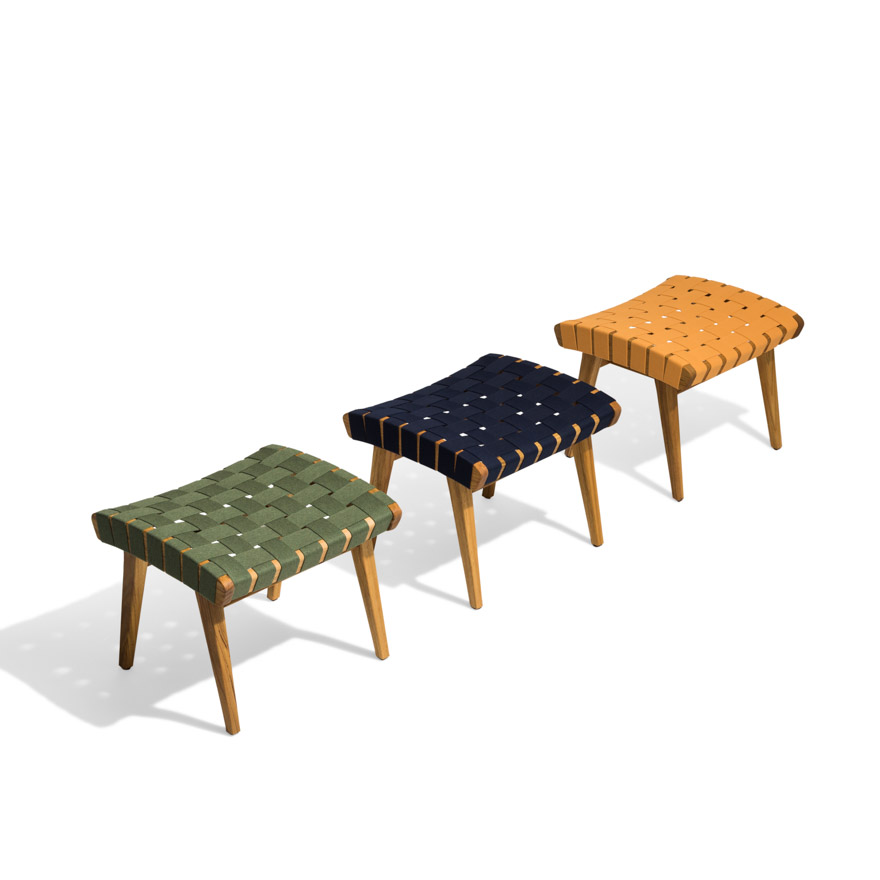 New design wood chair sets rope Outdoor Ottoman Furniture