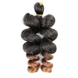 10 pulgadas <span class=keywords><strong>dos</strong></span> estilos 50g corto rizo francés trenza espiral rizo onda suelta trenza de ganchillo para extensiones de cabello sintético - Product Image 5