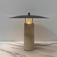 Lampu Meja Minimalis Gaya Nordik Lampu Hangat Kap Lampu Besi LED Hemat Energi Dapat Diredupkan Pencahayaan Ruang Tamu Kamar Tidur Samping Tempat Tidur