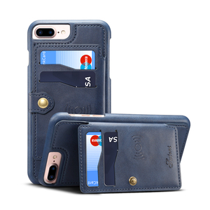 A prueba de golpes caso de cartera de cuero pu puede palo soporte de coche de caso para el iphone 7 plus para iphone 8 plus - Product Image 4