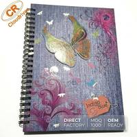 Juego de Cuadernos Espirales A5 de Tapa Dura con Logotipo Personalizado al por Mayor, con Bolsillo Integrado y Pegatinas, Regalo Promocional Corporativo, OEM