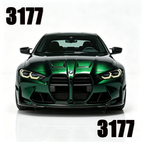 Inventario Local en EE. UU., Envío Gratuito, Vinilo para Automóviles PET de Alto Brillo Color Verde Ágata Oscuro, Película Autoadhesiva para Envolver Automóviles