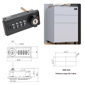 Nội Thất Văn Phòng Nhân Viên Tự Động Không Thiết Lập Lại Mã Số Kết Hợp Không Thiết Lập Lại Khóa Cho Tủ Locker Phòng Tập Thể Dục - Product Image 6