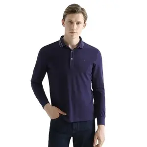 Großhandel langarm polo männer casual mesh-Großhandel NEUE Mode Männer Polo Long Short Sleeve Polo Shirts Kleidung