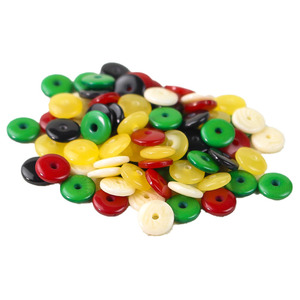 Disques d'ambre imitation cire d'abeille en résine 2x8mm, entretoises cinq éléments (rouge, jaune, vert, noir, blanc) pour accessoires de perlage DIY - Product Image 4