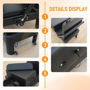 Sistema de Entrenamiento Profesional de Grado Comercial, Reformer de Aluminio Totalmente Negro, de Alta Estabilidad, en Oferta - Product Image 5