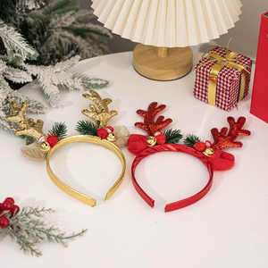 <span class=keywords><strong>Natale</strong></span> campana corno di cervo cerchio scintillante paillettes corno di <span class=keywords><strong>Natale</strong></span> cerchietto Noel <span class=keywords><strong>buon</strong></span> <span class=keywords><strong>natale</strong></span> copricapo felice anno nuovo 2025 - Product Image 3