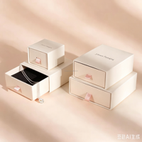 Emballage de parfum de luxe personnalisé, design de boîte en carton avec logo, tiroir coulissant avec rembourrage en mousse