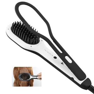 Ionic Hair Straightening Comb Best Selling Salon Factory Straightener Brush Professional Dual-Purpose Ceramic Tourmaline Ionic Hair Straightening Comb