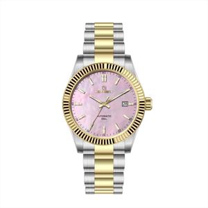 Montres-bracelets de luxe avec mouvement automatique 8215, cadran en nacre OEM, acier inoxydable de haute qualité, lunette de type cannelé - Product Image 6
