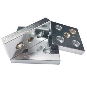 Carbon Steel End Face Connecting Plate For Aluminum Profile Connector With Plating Surface Treatment - Product Image 1